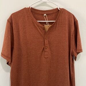 NWT Sailwind Rust Henley Shirt